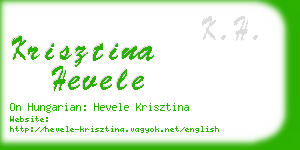 krisztina hevele business card